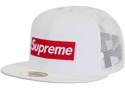 Supreme Box Logo Mesh Back New Era Cap SS24 White white
