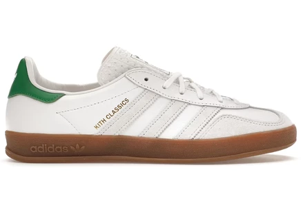 Кроссовки Adidas Gazelle Indoor Kith Classics, бело-зеленые