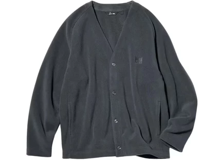 Унисекс кардиган Uniqlo x Needles флисовый, темно-серый