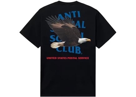 Мужская футболка Anti Social Social Club x USPS, черная