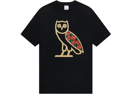 Мужская футболка OVO Rose Owl, черная