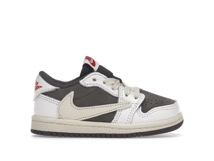 Детские кроссовки Jordan 1 Low Travis Scott, Reverse Mocha