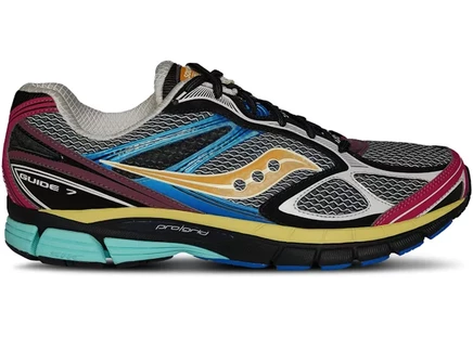 Мужские кроссовки Saucony Guide 7, черные с цветными деталями