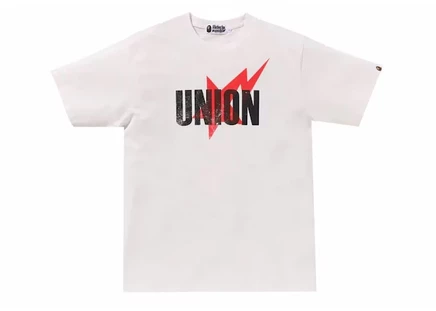 Мужская футболка Bape x Union Pigment Dyed Sta, белая