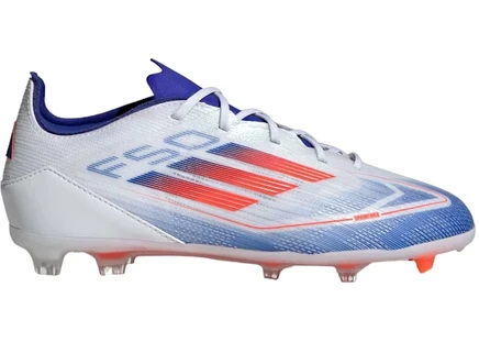 Детские бутсы Adidas F50 Pro FG, белые/красные/голубые
