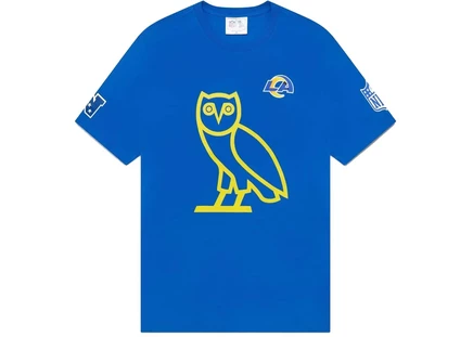 Футболка OVO x NFL Los Angeles Rams OG Owl, синяя