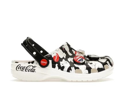 Мужские сабо Crocs Coca-Cola Classic, черно-бело-красные