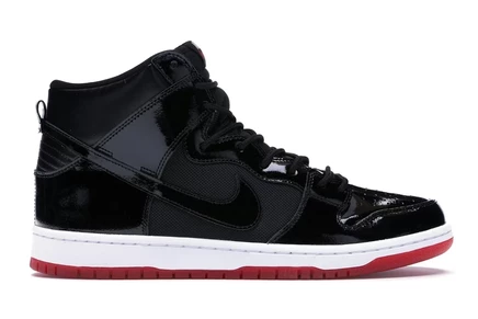 Мужские кроссовки Nike SB Dunk High Bred, черно-красные