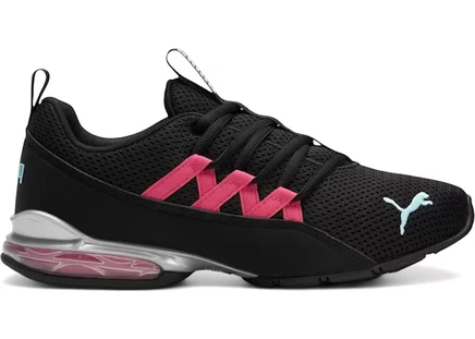 Женские кроссовки Puma Riaze Prowl Pop, черные с ярко-розовыми и бирюзовыми вставками