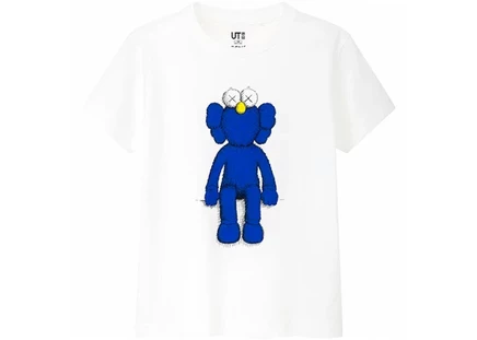 Детская футболка KAWS x Uniqlo Blue BFF, белая