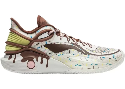 Мужские кроссовки Li-Ning CJ3 Doughnut, бело-шоколадные