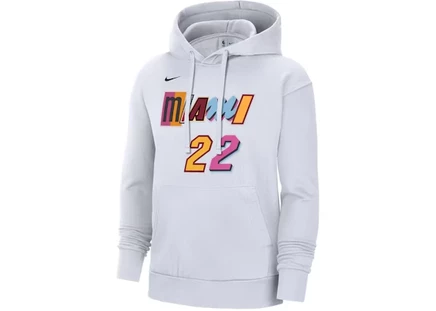 Мужское худи Nike NBA Miami Heat Jimmy Butler City Edition, флисовое, меланжево-серое