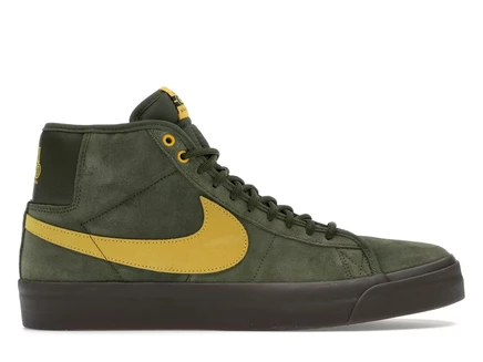 Мужские кроссовки Nike SB Zoom Blazer Mid Antihero, зеленые/желтые