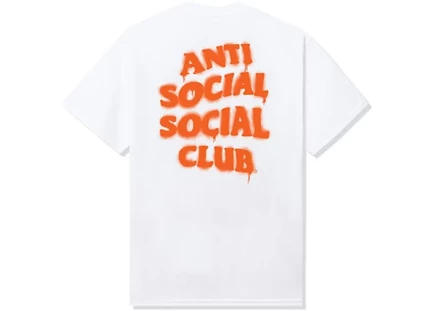 Мужская футболка Anti Social Social Club Burn It Down, белая/оранжевая