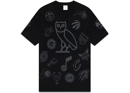 Мужская футболка OVO NBA Team Icons OG Owl, черная
