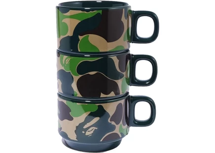 BAPE ABC Camo Stacking Mugs Green green