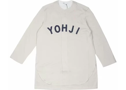 Мужская бейсбольная рубашка Adidas Y-3 FT Yohji Letters, бежевый/экрю