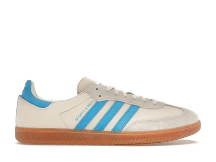 Мужские кроссовки Adidas Samba OG, кремово-голубые