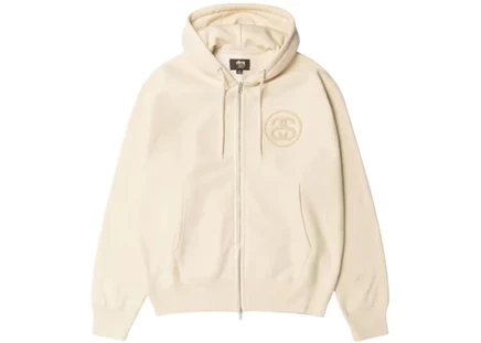Мужская худи на молнии Stussy x Wales Bonner, слоновая кость
