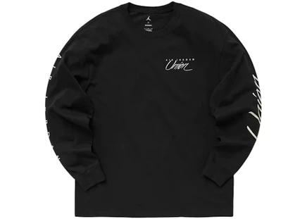 Мужская футболка с длинным рукавом Jordan Union L/S, черно-белая