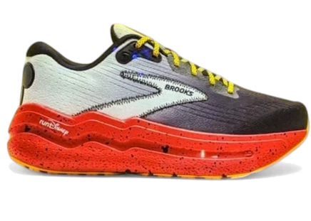 Мужские кроссовки Brooks ghost max 2 rundisney mickey mouse, красно-черно-белые
