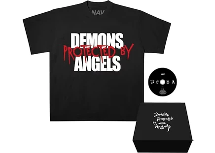 Мужская футболка Vlone x Nav DPBA 001 Glow с принтом из хлопка, черная
