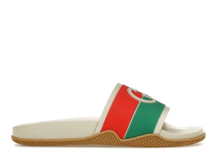 Женские шлепанцы Gucci Interlocking G, оранжевые