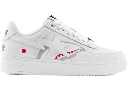 Мужские кроссовки Bape Bape Sta Low #2 Shark, белые