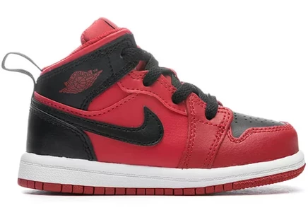 Детские кроссовки Jordan 1 Mid Reverse Bred