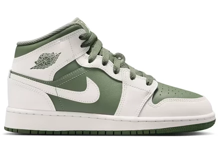 Jordan 1 Mid Vintage Lichen (GS) summit white/vintage lichen