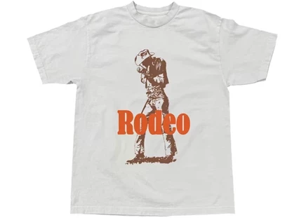 Мужская футболка travis scott rodeo 10 years cowboy i, белая