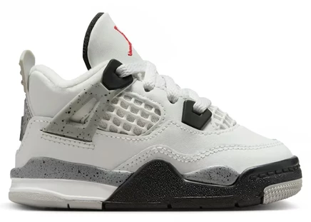 Jordan 4 Retro White Cement (2025) (TD) summit white/fire red-tech grey-black