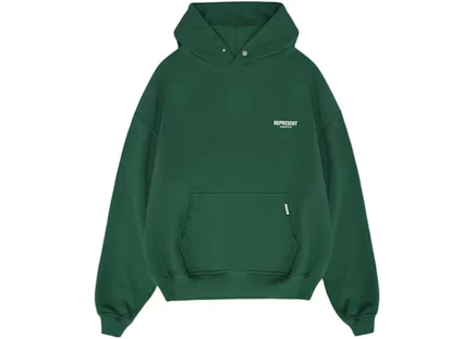 Мужская худи Represent Owner's Club, темно-зеленая/белая