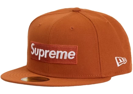 Унисекс кепка Supreme MLB Detroit Box Logo New Era 59Fifty, терракотовая
