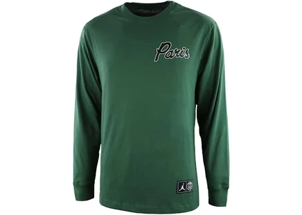 Мужская футболка с длинным рукавом jordan x psg, noble green