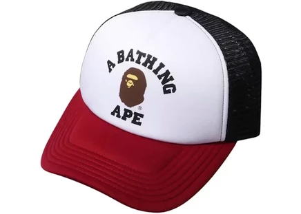 BAPE College Mesh Cap (FW25) Burgundy burgundy