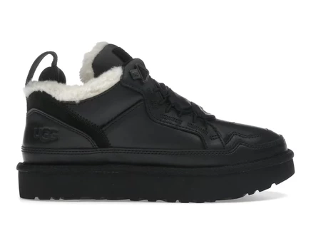Женские кроссовки Ugg Lowmel Leather, кожаные, черные