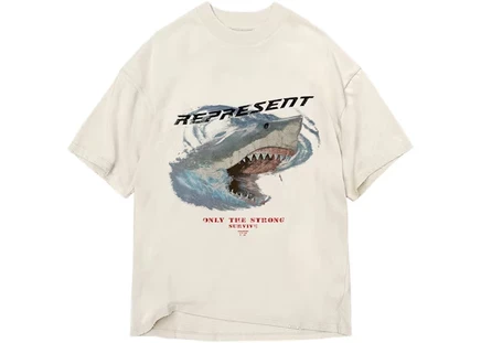 Мужская футболка Represent Shark, винтажно-белая