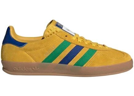 Мужские футзалки Adidas Gazelle Indoor, желто-сине-зеленые