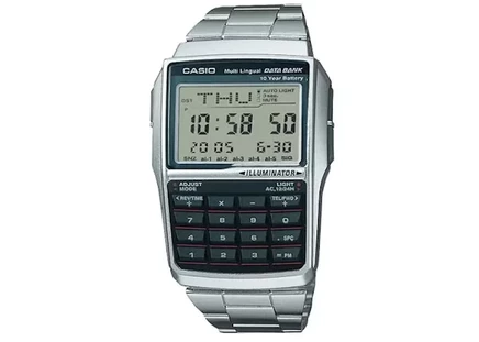 Мужские часы Casio DBC-32D-1A, корпус 38 мм из смолы, стальной браслет