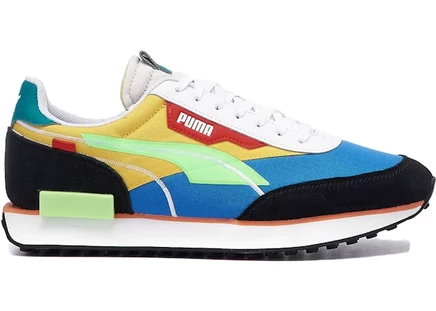 Кроссовки Puma Future Rider Twofold, сине‑зелёно‑жёлтые