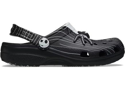 Мужские сабо Crocs Jack Skellington, черные с принтом