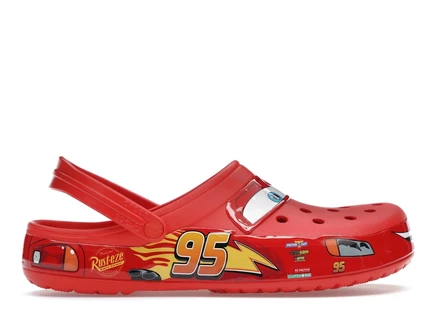 Мужские классические сабо Crocs Lightning McQueen с принтом «Молния Маккуин», красные