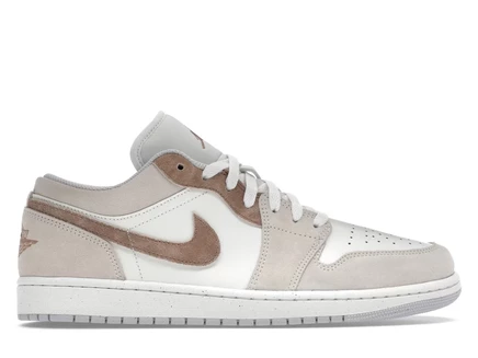 Мужские кроссовки Jordan 1 Low SE из кожи и замши, кремово-коричневые