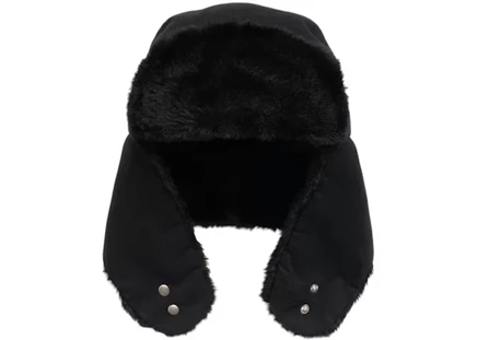Мужская шапка-ушанка Stussy Trapper Cap, черная