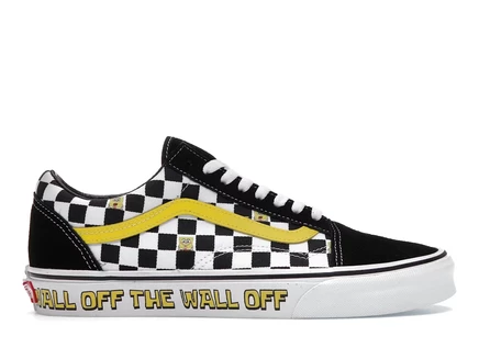 Мужские кеды Vans Old Skool SpongeBob, черно-бело-желтые