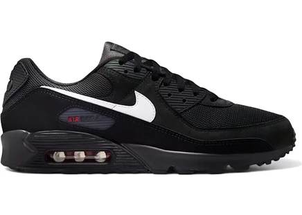 Мужские кроссовки Nike Air Max 90, черно-красно-белые
