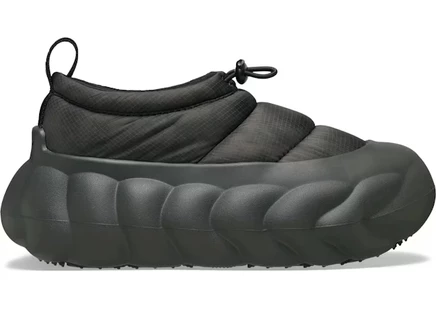 Мужские сабо Crocs Overpuff Shorty, полупрозрачные черные