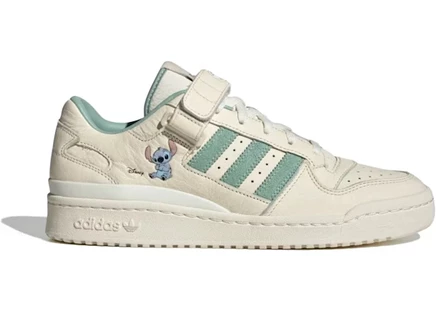 Мужские кроссовки Adidas Forum Low Disney Stitch, белые с зеленым