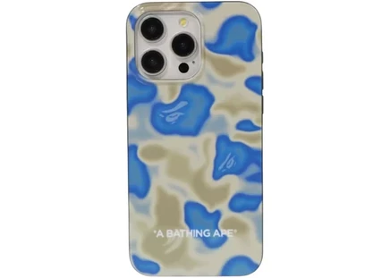 Мужской чехол Bape Liquid Camo для iPhone 15 Pro Max, синий